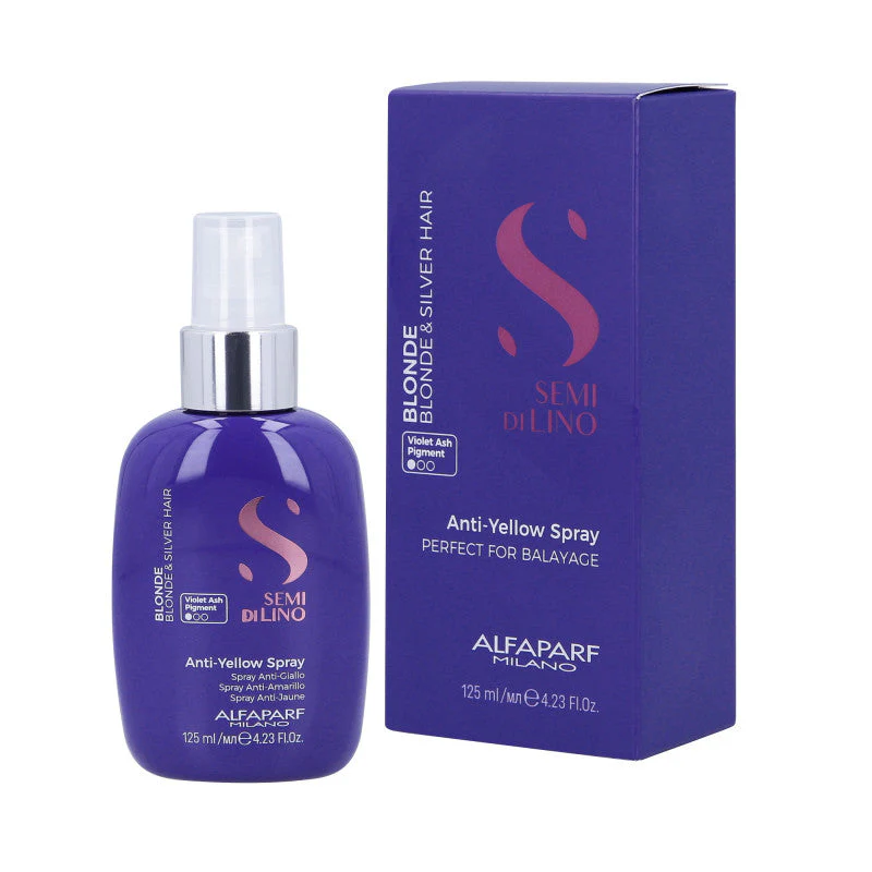 ALFAPARF SEMI DI LINO BLONDE Fioletowa odżywka w sprayu do włosów blond 125 ml