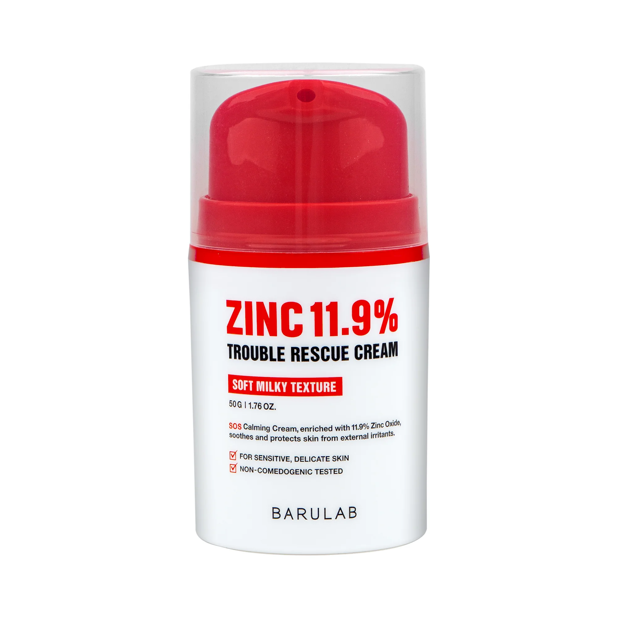 BARULAB ZINC 11.9% TROUBLE RESCUE CREAM Łagodzący krem ratunkowy z cynkiem 11,9% 50 g