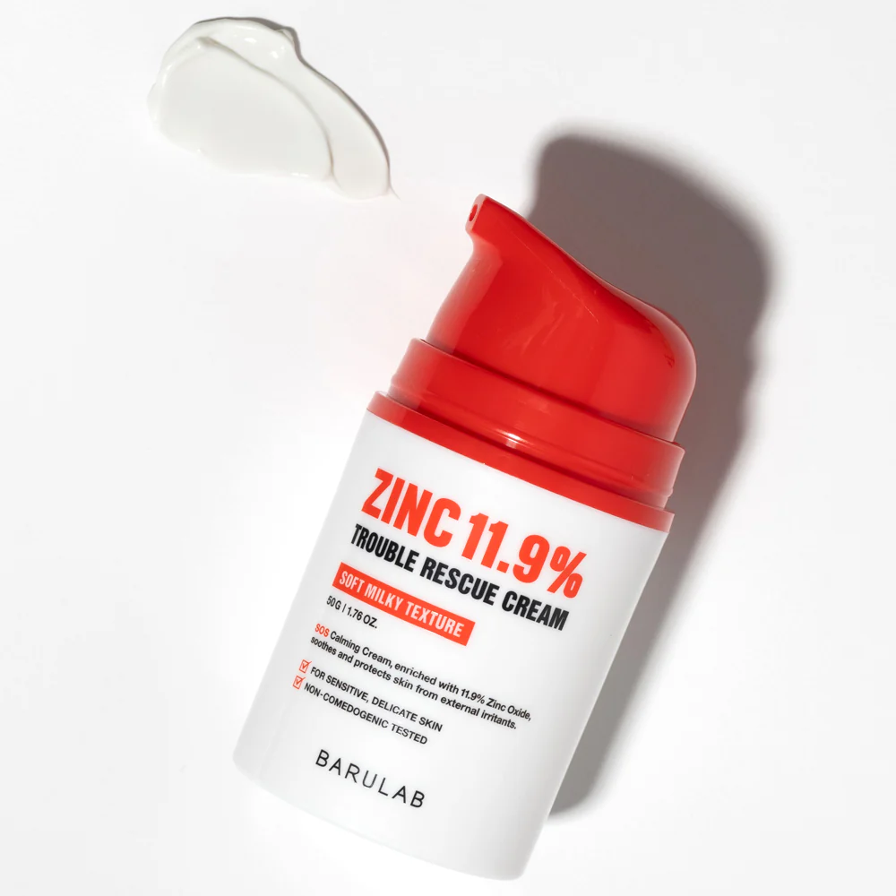 BARULAB ZINC 11.9% TROUBLE RESCUE CREAM Łagodzący krem ratunkowy z cynkiem 11,9% 50 g - Image 2