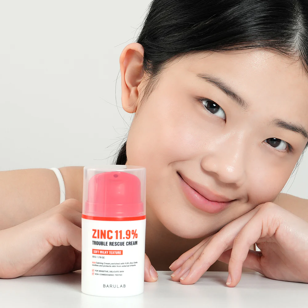 BARULAB ZINC 11.9% TROUBLE RESCUE CREAM Łagodzący krem ratunkowy z cynkiem 11,9% 50 g - Image 3