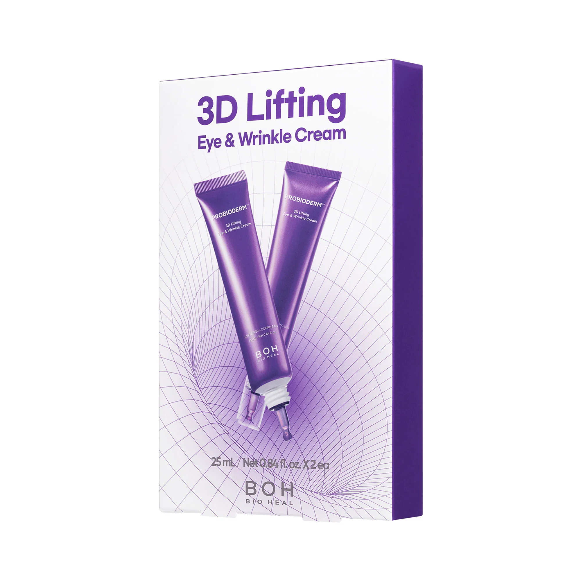 BOH BIO HEAL Probioderm™ 3D Lifting Eye & Wrinkle Cream – Zaawansowany krem pod oczy i na linie mimiczne (Double Pack) 2x25 ml - Image 3