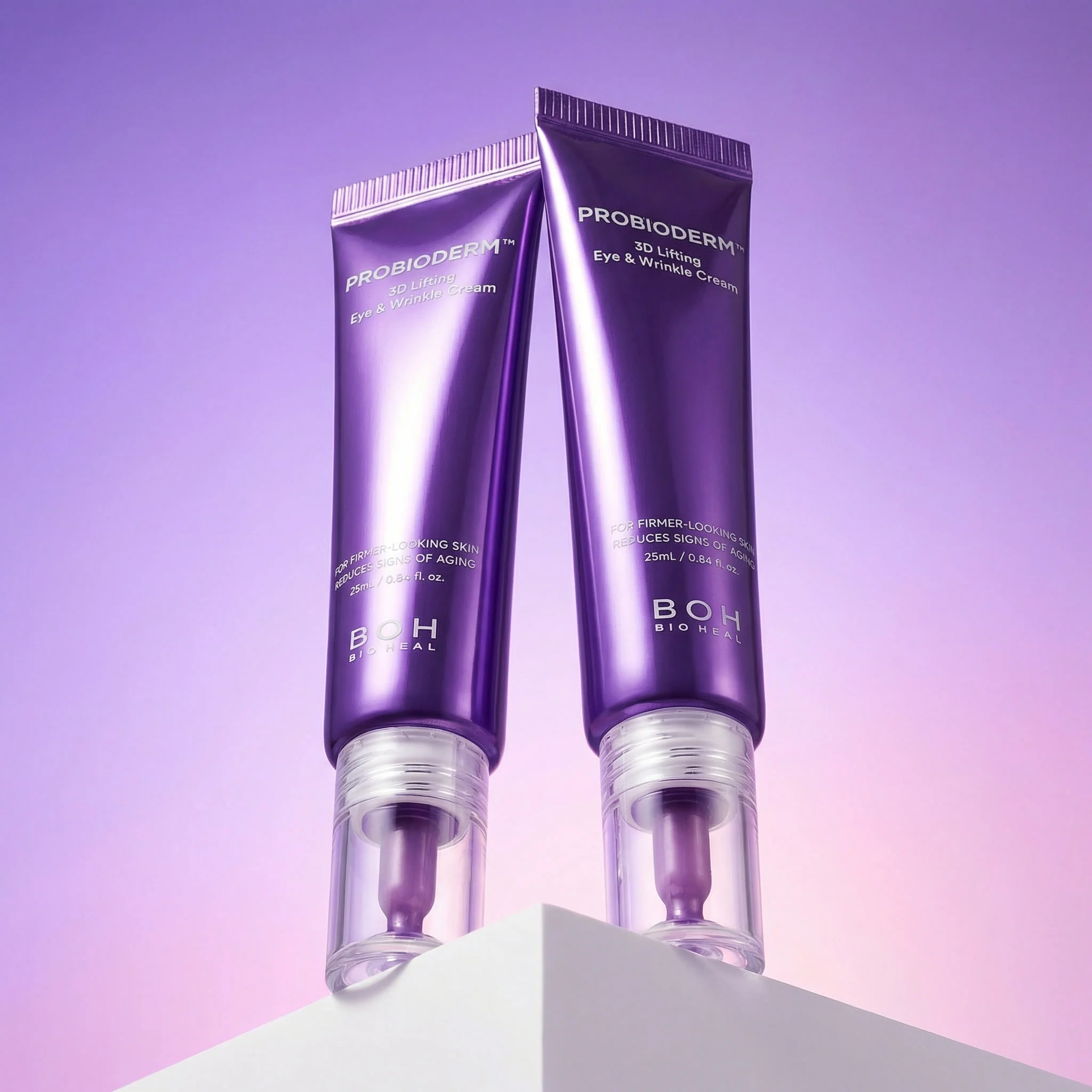 BOH BIO HEAL Probioderm™ 3D Lifting Eye & Wrinkle Cream – Zaawansowany krem pod oczy i na linie mimiczne (Double Pack) 2x25 ml - Image 4