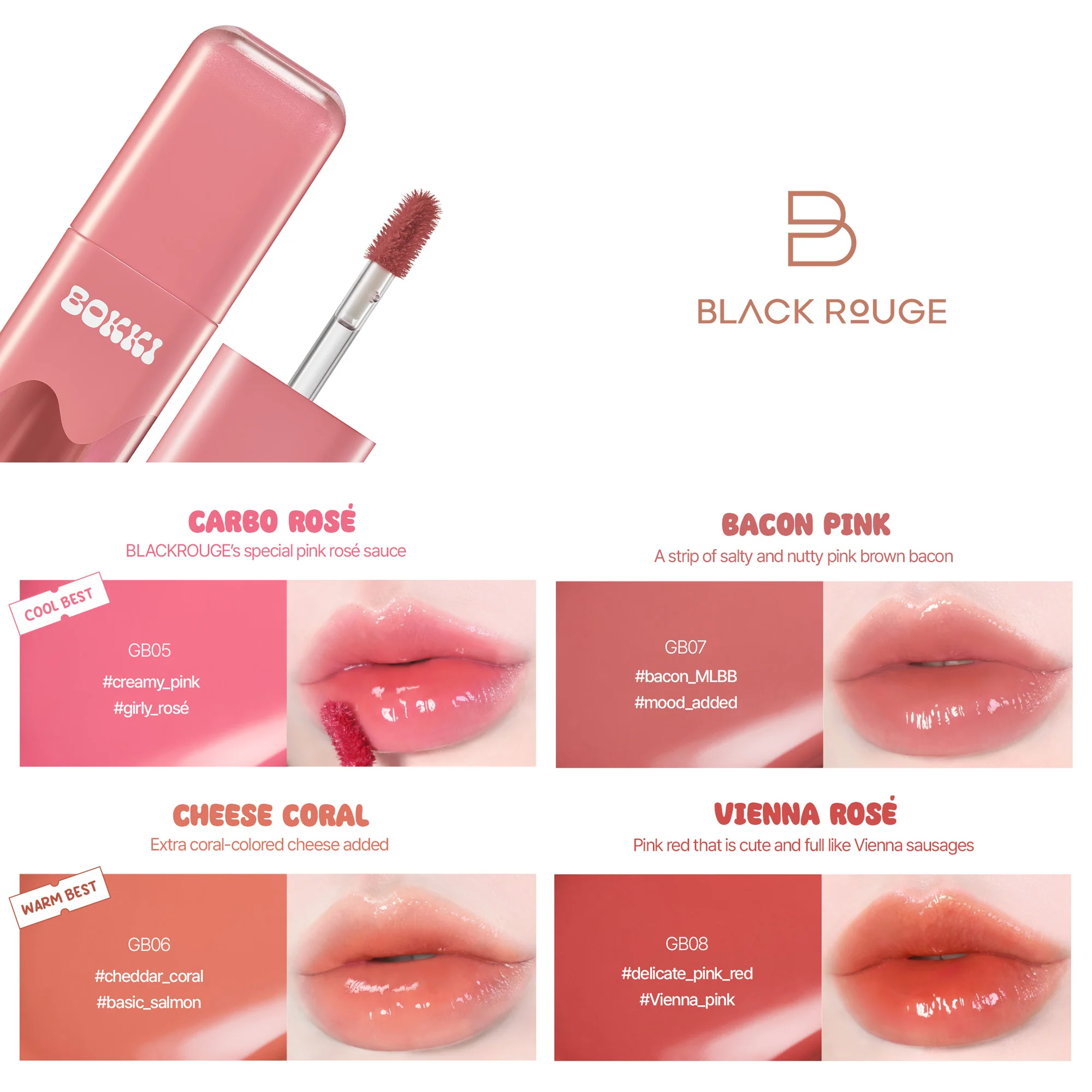 BLACK ROUGE GLOW BOKKI TINT Nabłyszczający tint do ust 4,85 g - Image 3