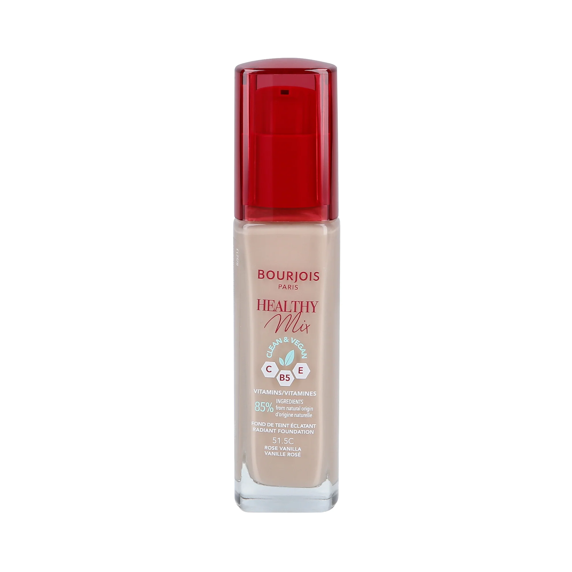 BOURJOIS HEALTHY MIX VEGAN Podkład rozświetlający 051,5C Rose Vanilla 30 ml