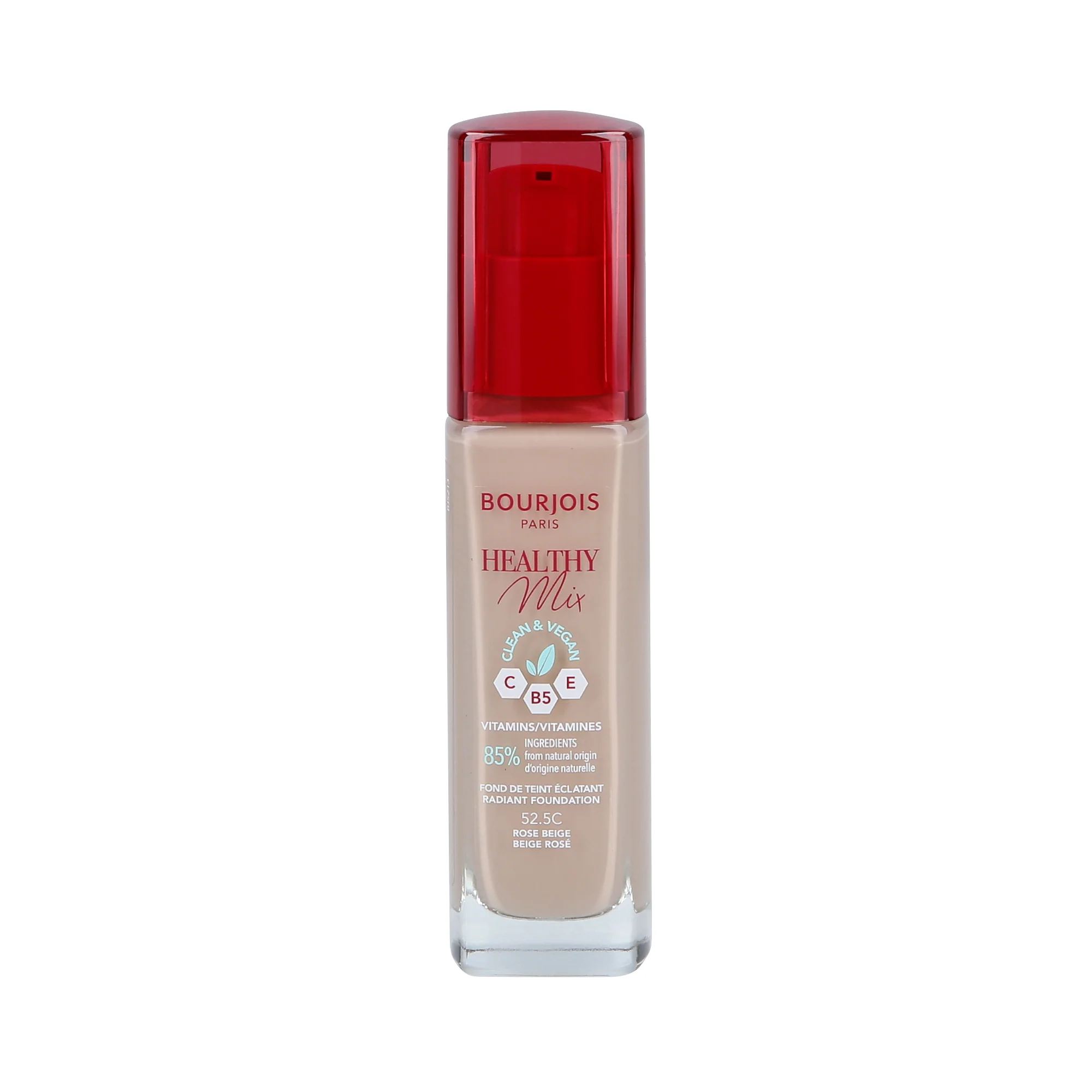BOURJOIS HEALTHY MIX VEGAN Podkład rozświetlający 052,5C Rose Beige 30 ml