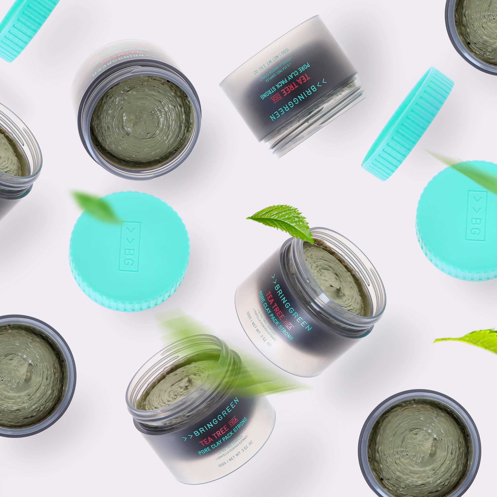 BRINGGREEN Tea Tree Cica Pore Clay Pack Strong – Intensywnie oczyszczająca glinkowa maska do twarzy z drzewem herbacianym i cica 100 g - Image 5