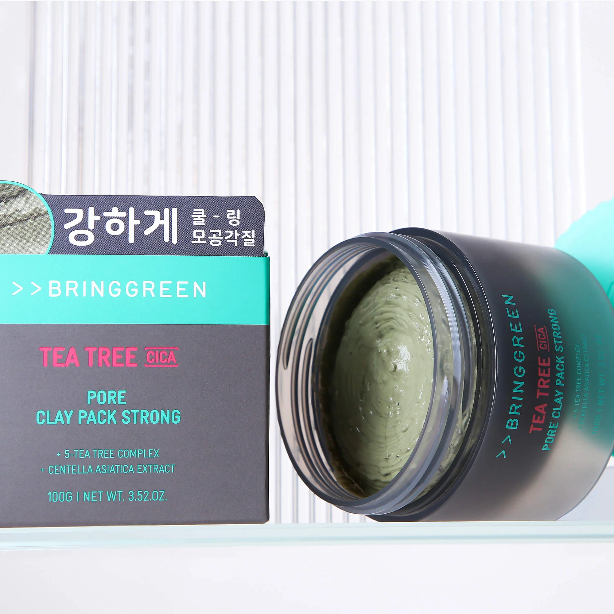 BRINGGREEN Tea Tree Cica Pore Clay Pack Strong – Intensywnie oczyszczająca glinkowa maska do twarzy z drzewem herbacianym i cica 100 g - Image 6