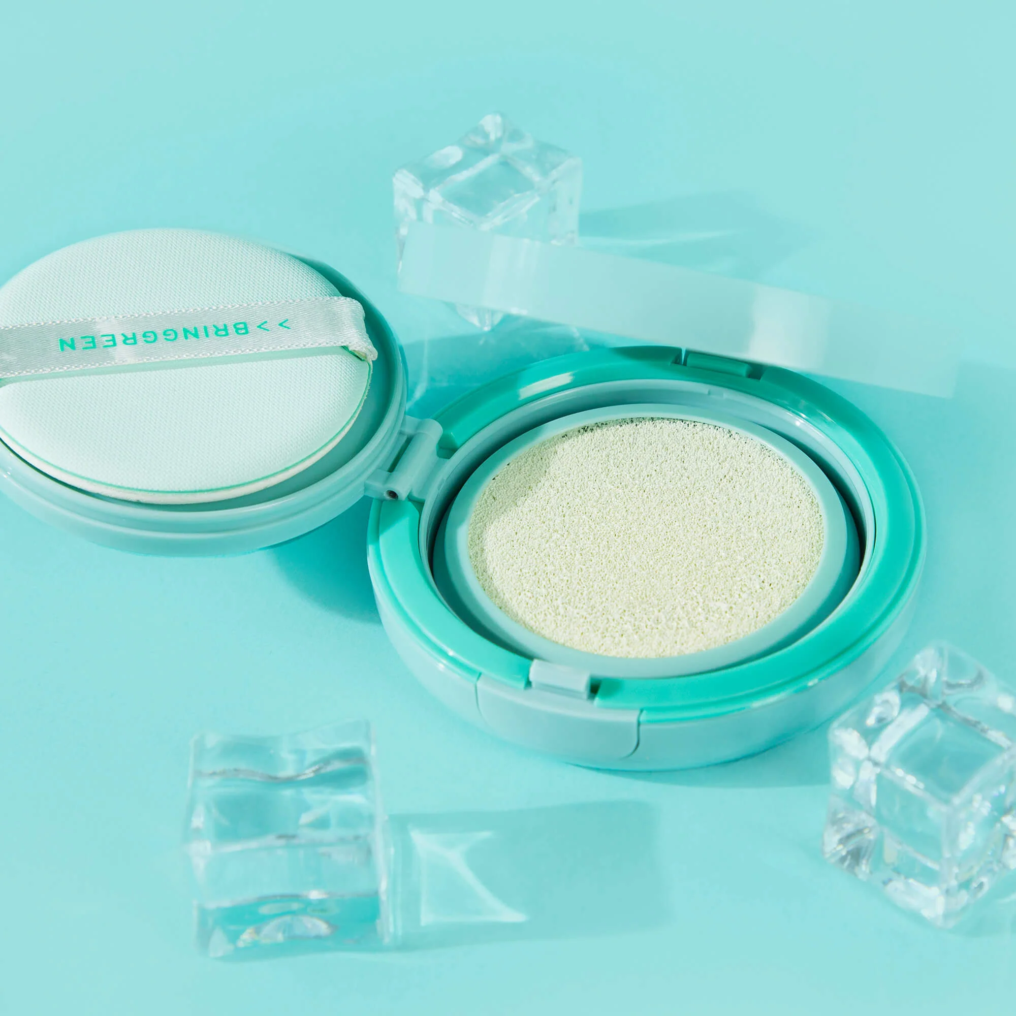 BRINGGREEN Tea Tree Cica Tone-up Sun Cushion SPF50+ PA++++ – Mineralny cushion przeciwsłoneczny z efektem tone-up 15 g - Image 6