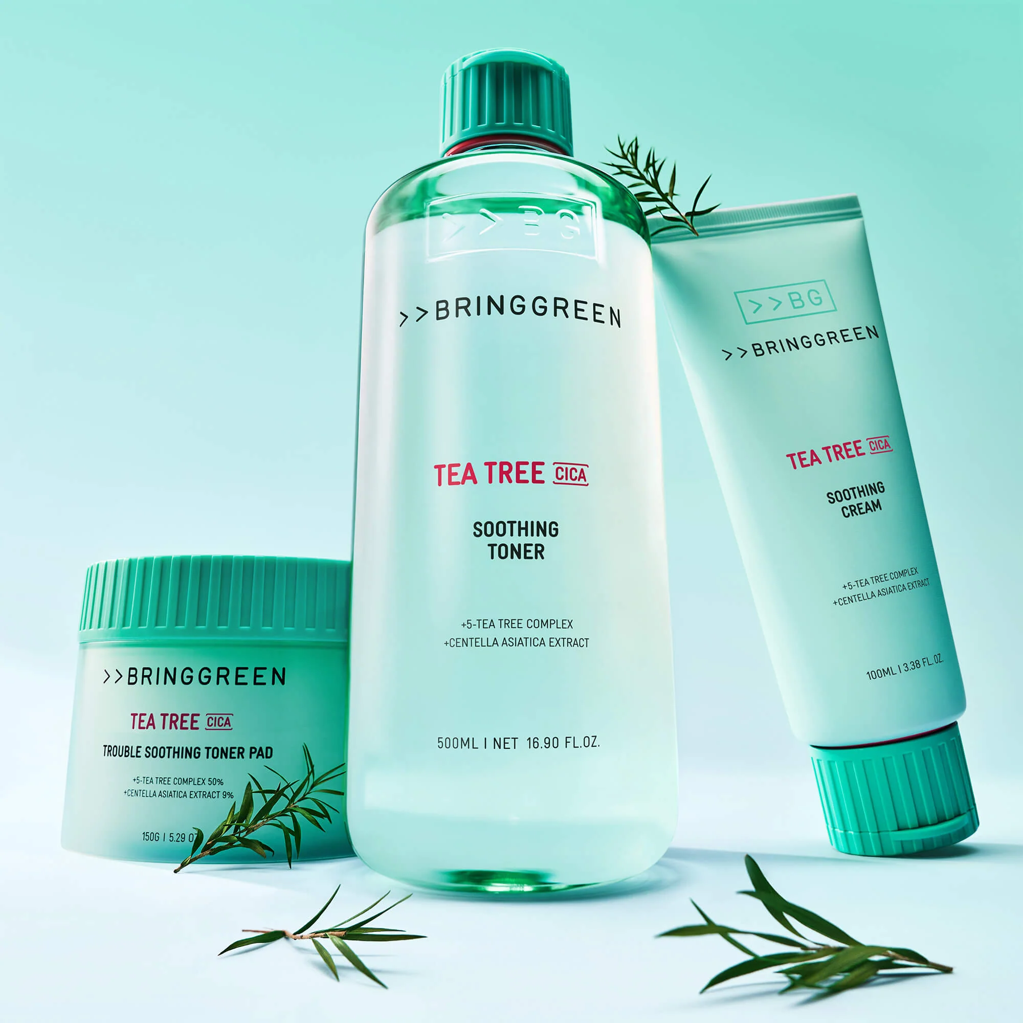 BRINGGREEN Tea Tree Cica Soothing Cream Plus – Kojący krem do twarzy z drzewem herbacianym i cica 100 ml - Image 10