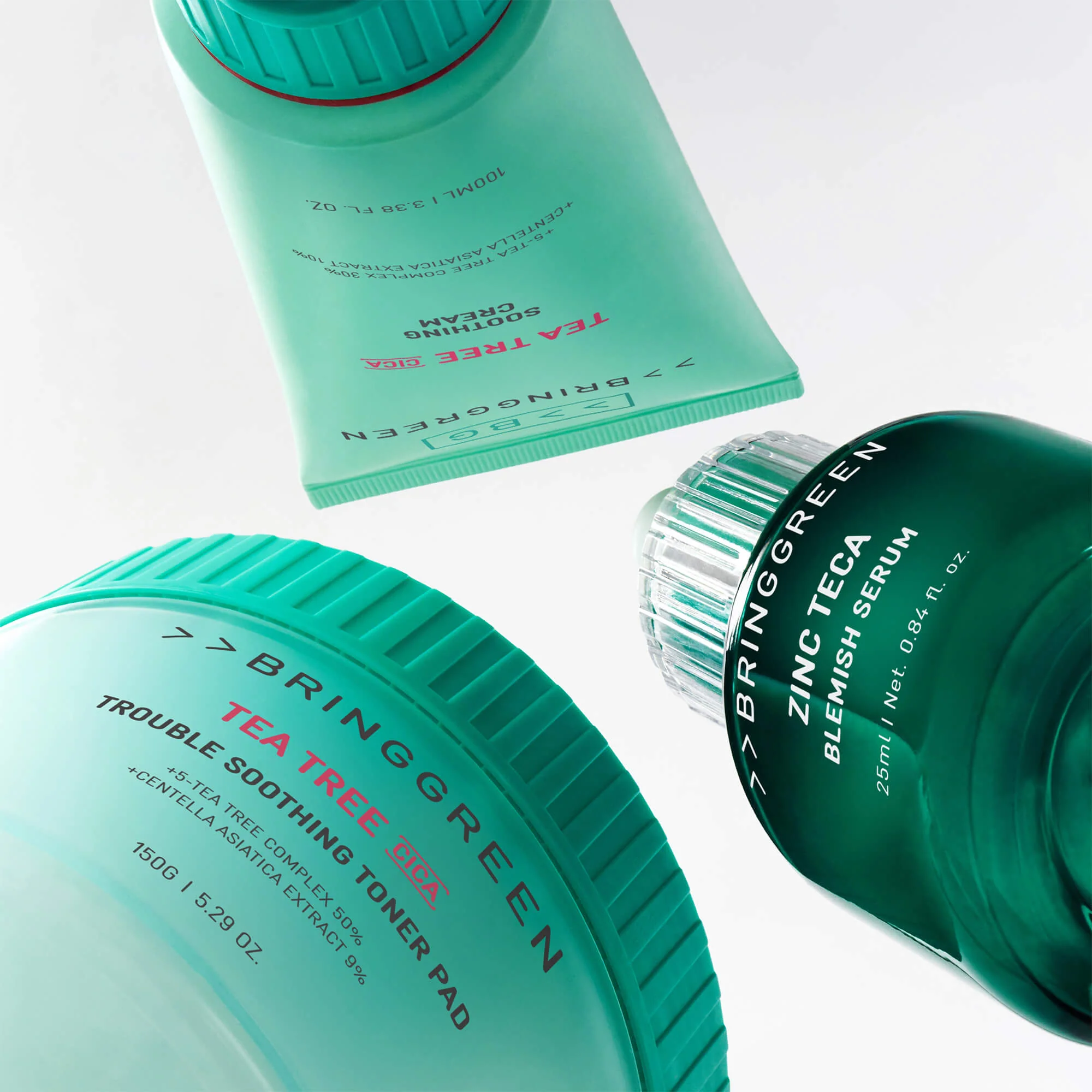 BRINGGREEN Tea Tree Cica Trouble Soothing Toner Pad – Kojące płatki tonizujące z drzewem herbacianym i cica, 90 szt. - Image 11