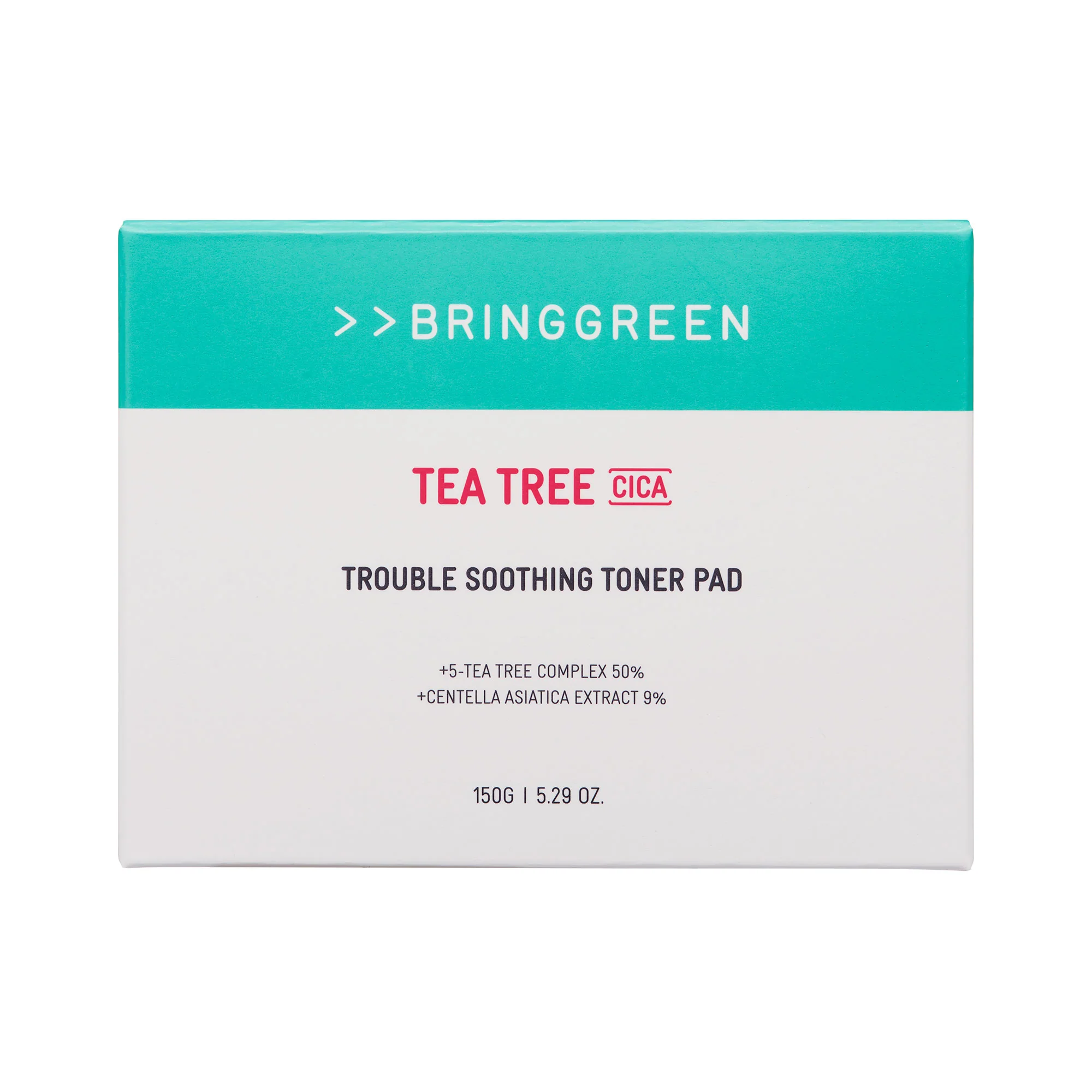 BRINGGREEN Tea Tree Cica Trouble Soothing Toner Pad – Kojące płatki tonizujące z drzewem herbacianym i cica, 90 szt. - Image 3