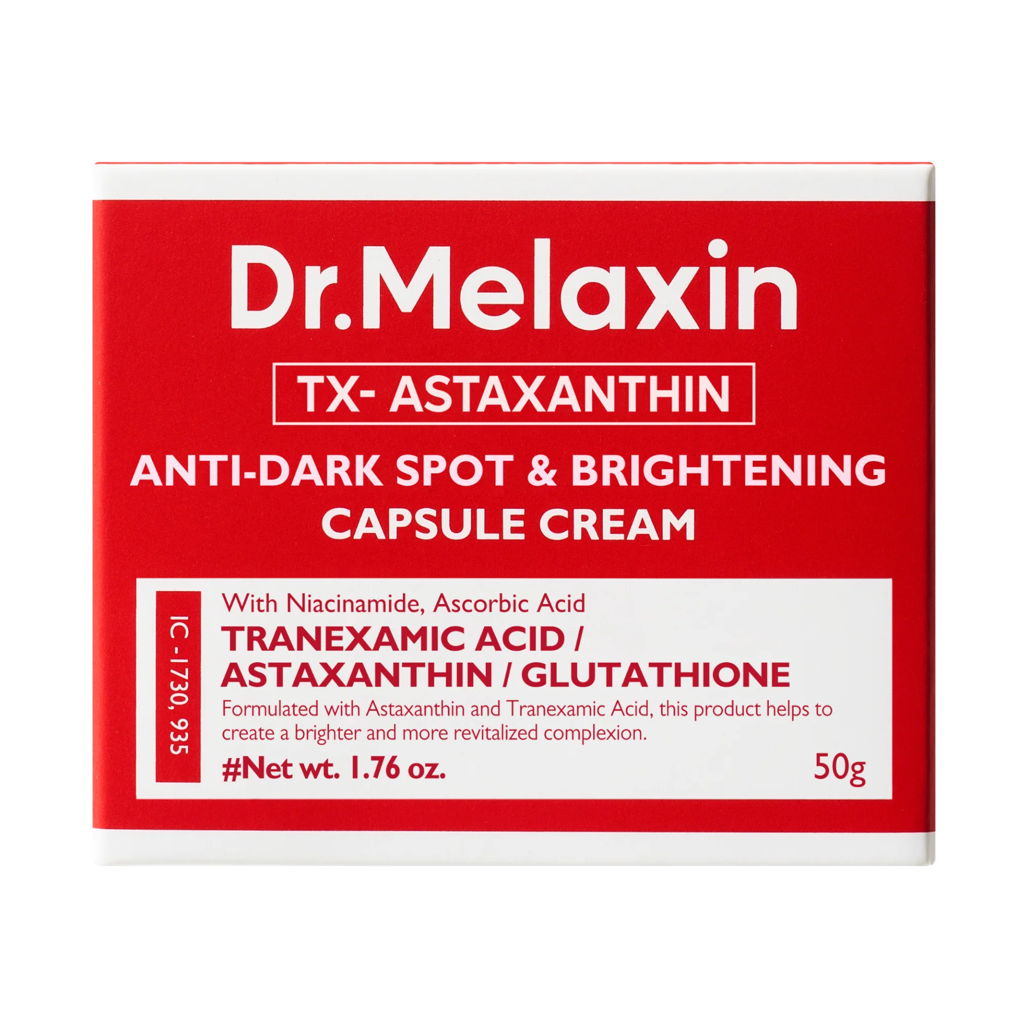 DR.MELAXIN TX-ASTAXANTHIN Anti-Dark Spot & Brightening Capsule Cream - Rozjaśniający krem z astaksantyną 50 g - Image 2
