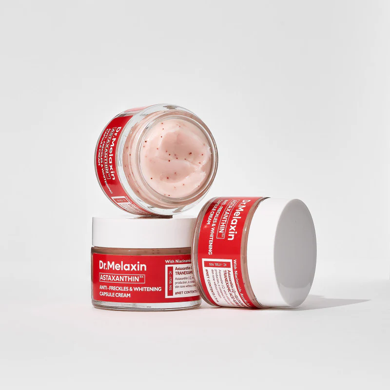 DR.MELAXIN ASTAXANTHIN ANTI-FRECKLES & WHITENING CAPSULE CREAM Rozjaśniający krem odmładzający z astaksantyną 50 ml - Image 2