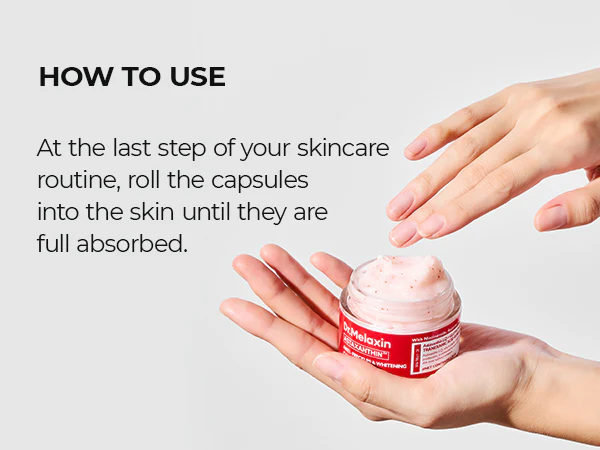 DR.MELAXIN ASTAXANTHIN ANTI-FRECKLES & WHITENING CAPSULE CREAM Rozjaśniający krem odmładzający z astaksantyną 50 ml - Image 4