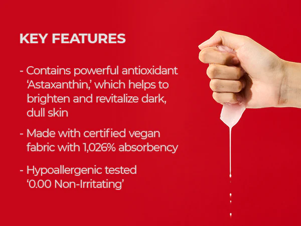 DR.MELAXIN ASTAXANTHIN BRIGHTENING AMPOULE MASK Rozjaśniające maseczki w płachcie z astaksantyną 5x25 ml - Image 8