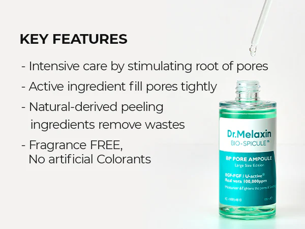 DR.MELAXIN BIO-SPICULE BP PORE Serum zwężające pory z mikroigłami 100 ml - Image 7
