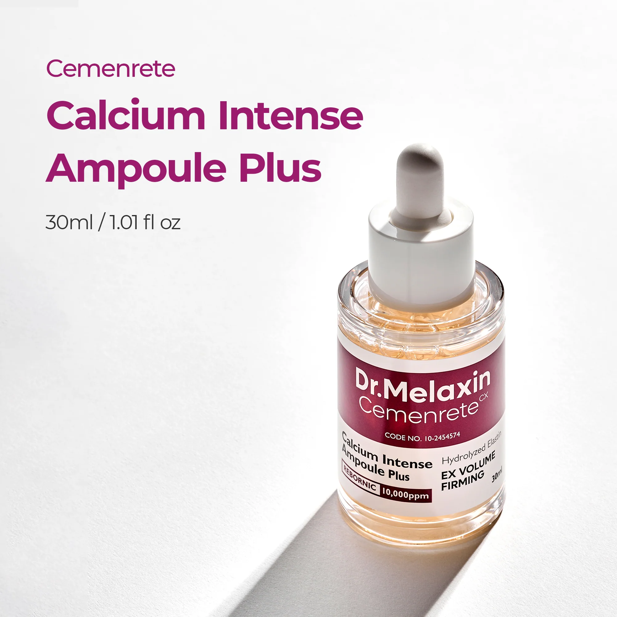 DR.MELAXIN CEMENRETE CALCIUM INTENSE AMPOULE PLUS Ujędrniające serum pod oczy i do twarzy 30 ml - Image 4