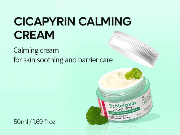 DR.MELAXIN CICAPYRIN CALMING CREAM Kojący krem do twarzy z kompleksem chłodzącym 50 ml - Image 4