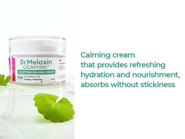 DR.MELAXIN CICAPYRIN CALMING CREAM Kojący krem do twarzy z kompleksem chłodzącym 50 ml - Image 6