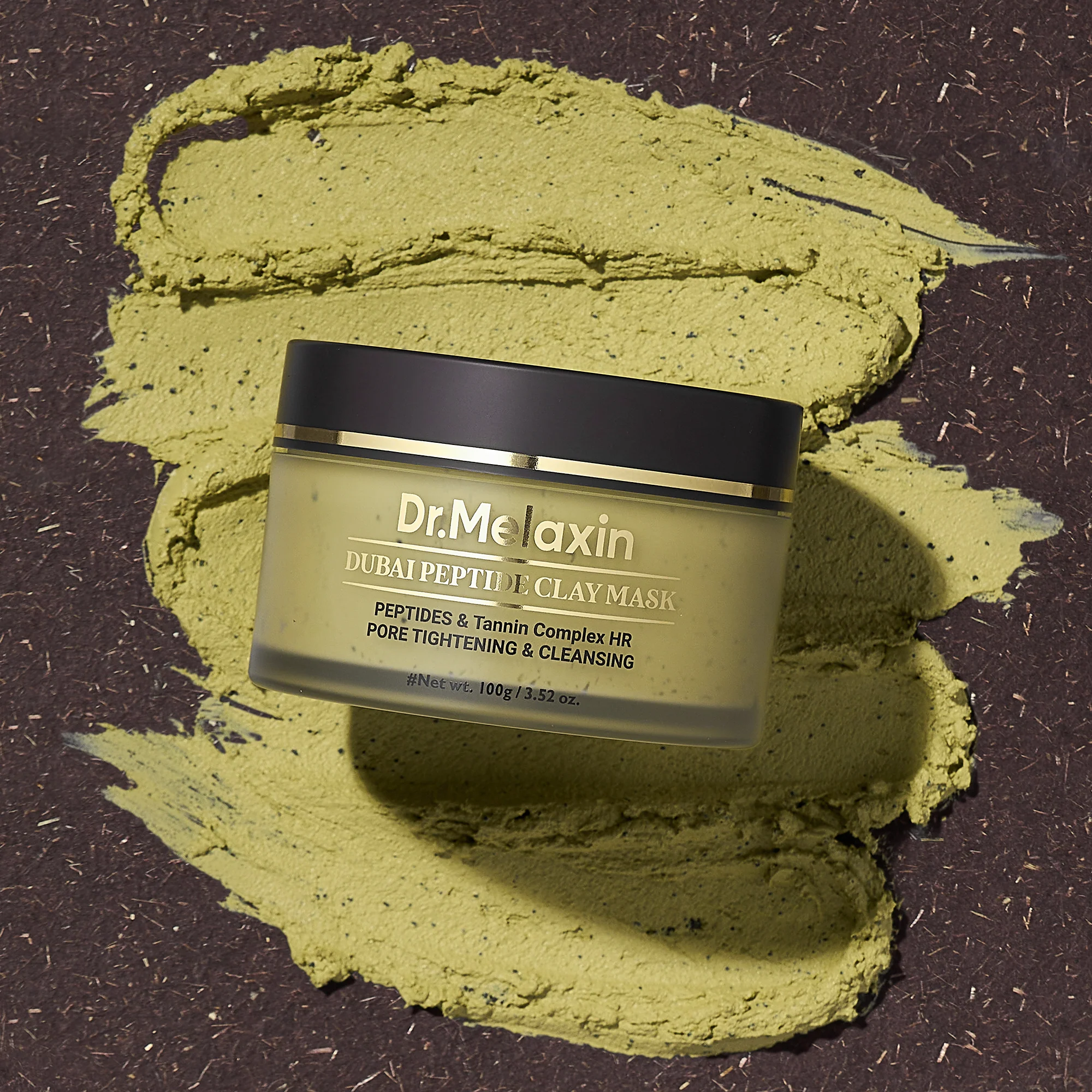 DR. MELAXIN DUBAI PEPTIDE CLAY MASK Oczyszczająca maska z glinką redukująca nadmiar sebum 100 g - Image 3