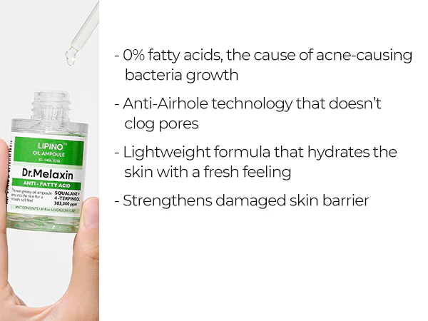 DR.MELAXIN LIPINO OIL Ampoule Lekkie serum olejowe przeciw niedoskonałościom 30 ml - Image 9