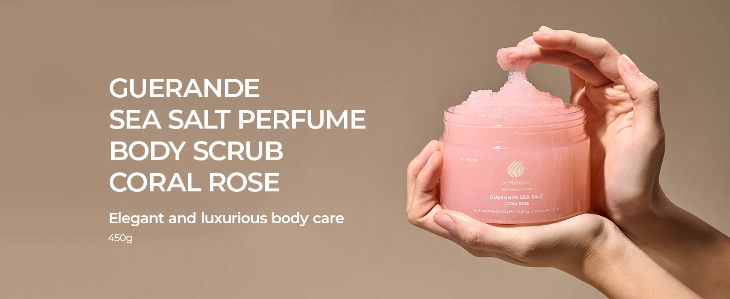 DR.MELAXIN PERFUME BODY SCRUB Perfumowany peeling solny do ciała Coral Rose 450 g - Image 4