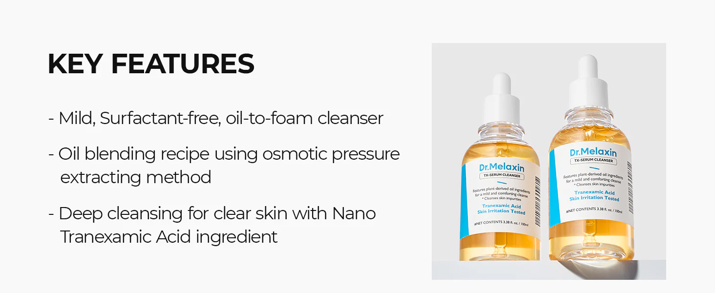 DR.MELAXIN TX-AMPOULE CLEANSER Skoncentrowany żel oczyszczający z kwasem traneksamowym 100 ml - Image 8