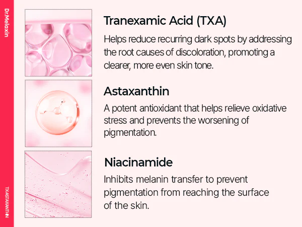 DR.MELAXIN TX-ASTAXANTHIN TRIPLE BRIGHTENING JELLY SERUM Rozjaśniające serum na przebarwienia 30 ml - Image 8