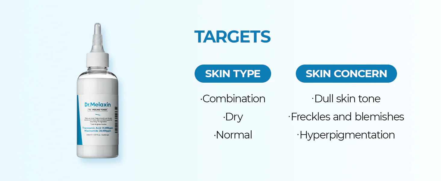 DR.MELAXIN TX-PEELING TONER Mleczny tonik złuszczający z kwasem traneksamowym 150 ml - Image 5