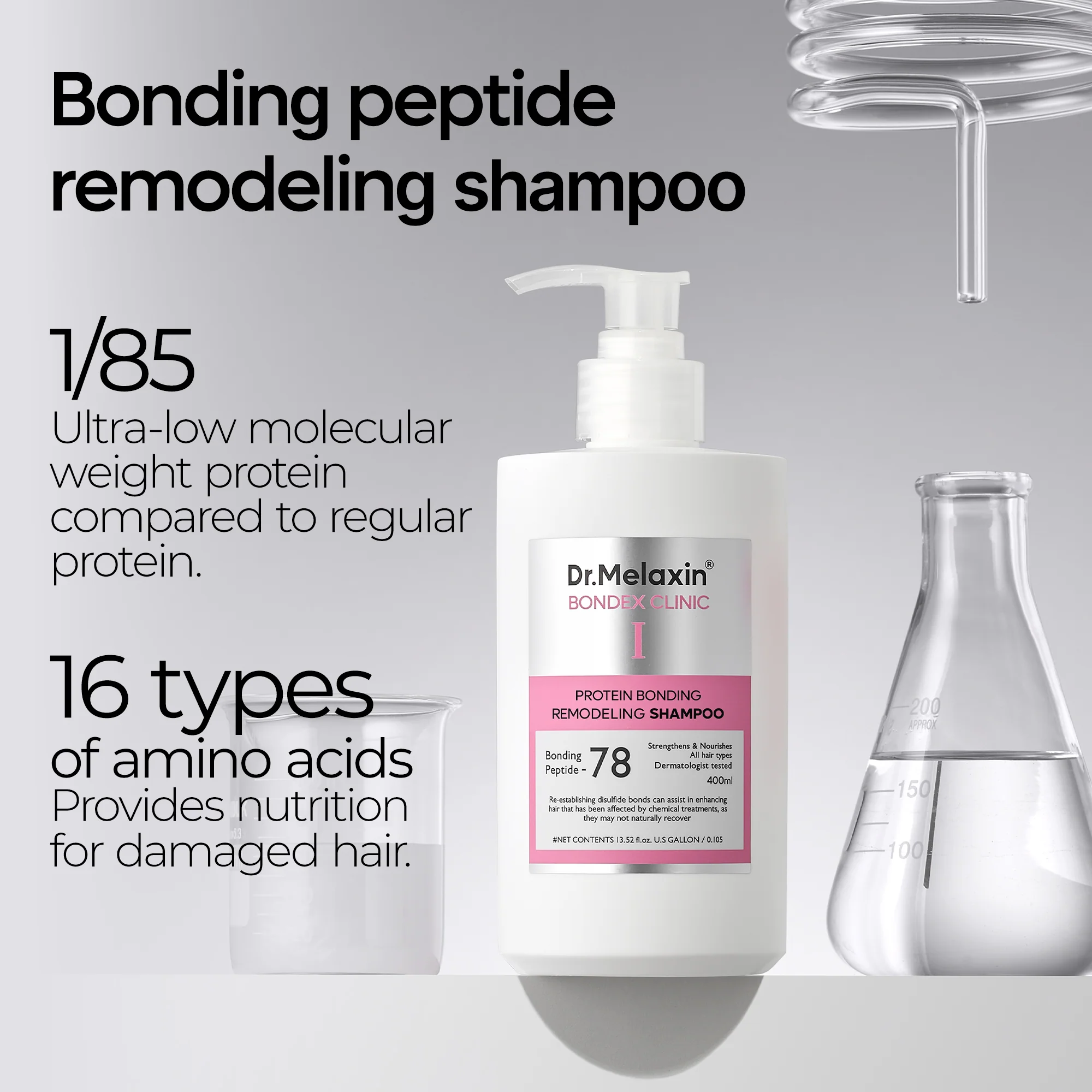 DR.MELAXIN BONDEX LINE Szampon odbudowujący 400 ml - Image 10