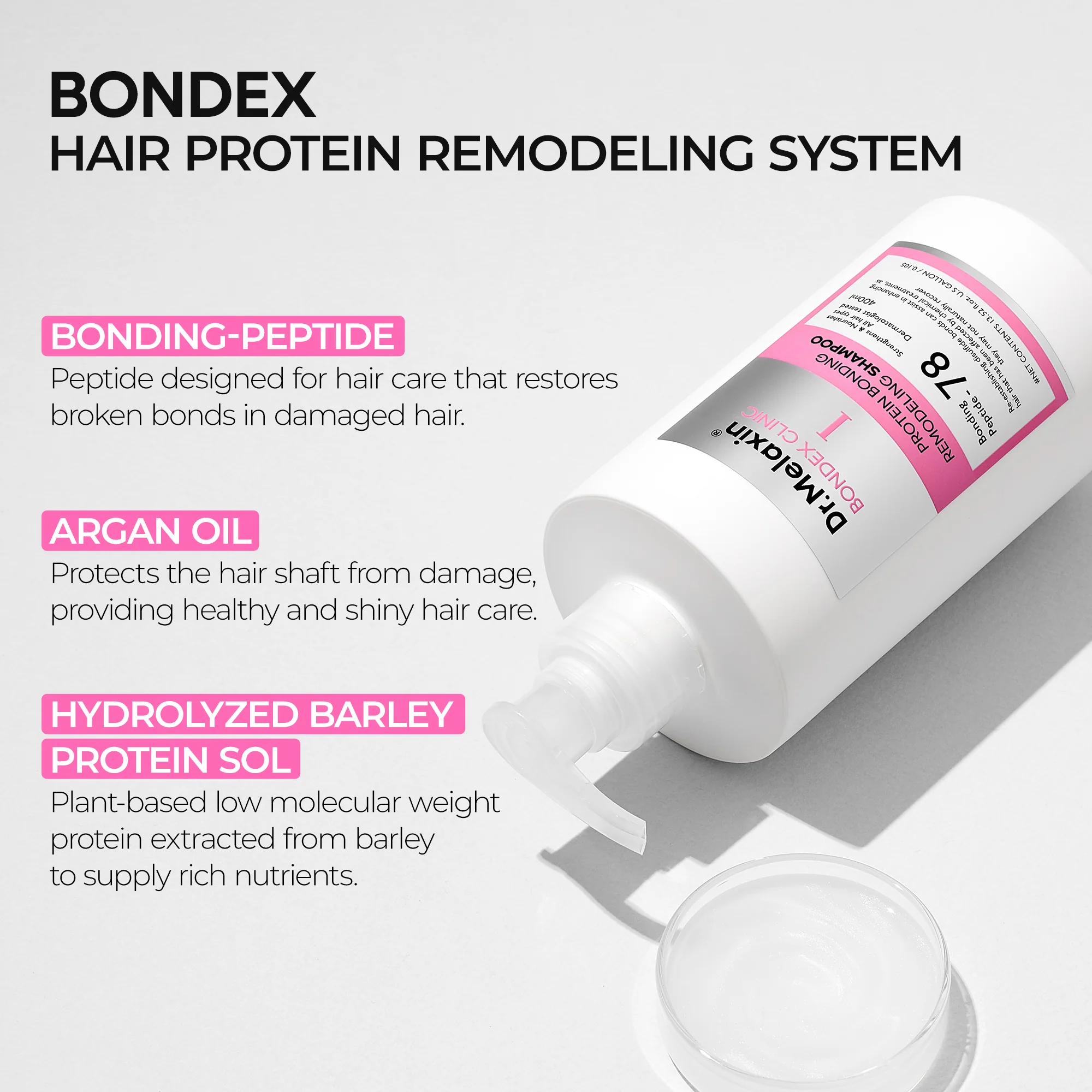 DR.MELAXIN BONDEX LINE Szampon odbudowujący 400 ml - Image 4