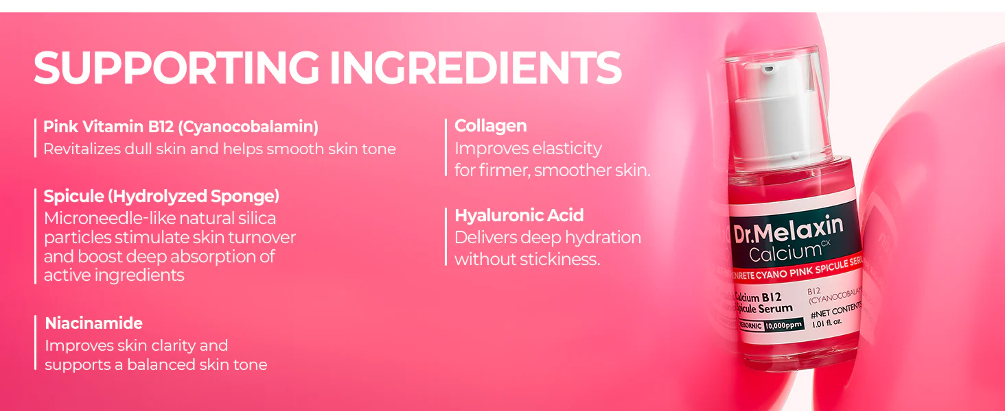DR.MELAXIN CEMENRETE LINE Intensywnie regenerujące serum z mikroskopijnymi spikulami i witaminą B12 30 ml - Image 7