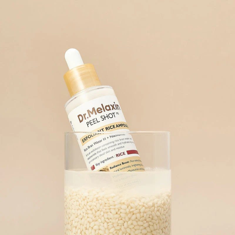 DR.MELAXIN PEEL SHOT LINE Delikatnie złuszczająca ampułka z ekstraktem z białego ryżu 80 ml - Image 2