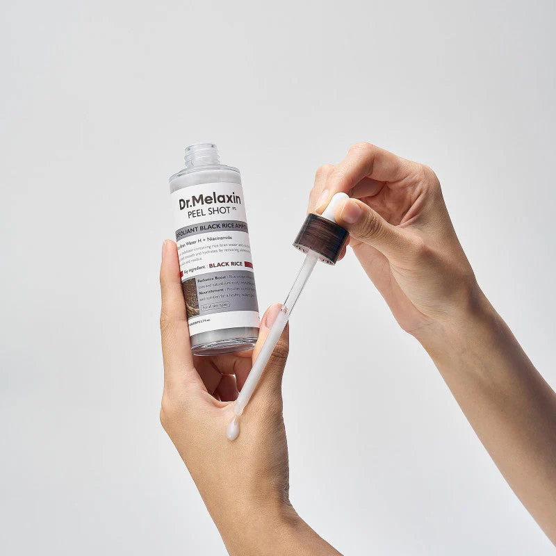 DR.MELAXIN PEEL SHOT LINE Delikatnie złuszczająca ampułka z ekstraktem z czarnego ryżu 80 ml - Image 2