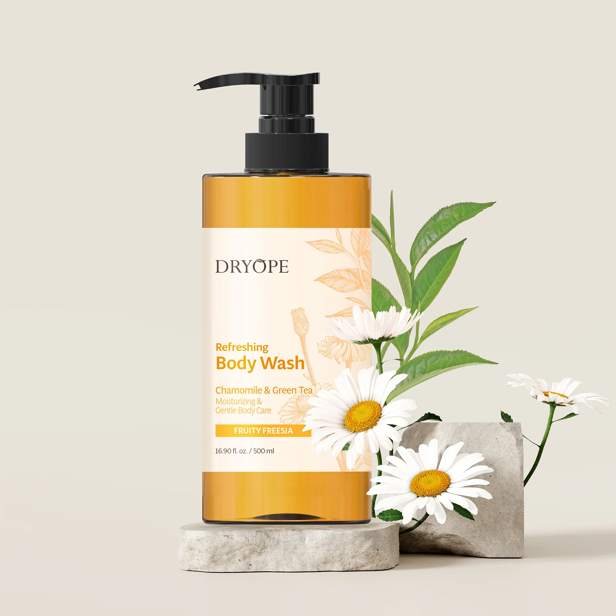 DRYOPE REFRESHING BODY WASH Wegański żel pod prysznic Friuty Freesia 500 ml - Image 2