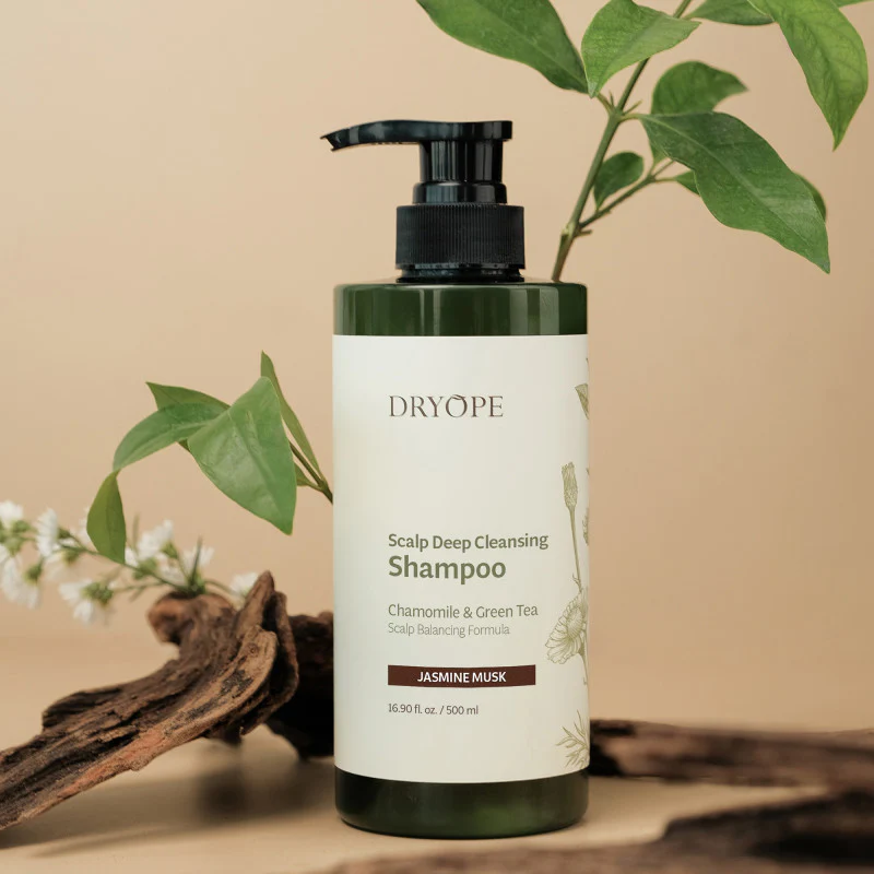 DRYOPE SCALP DEEP CLEANSING Wegański szampon do włosów o zapachu piżma i jaśminu 500 ml - Image 3