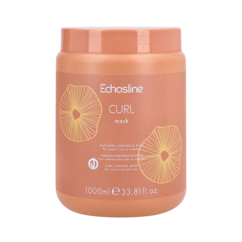 ECHOSLINE CURL VEG Wegańska nawilżająca maska do włosów kręconych i falowanych 1000 ml
