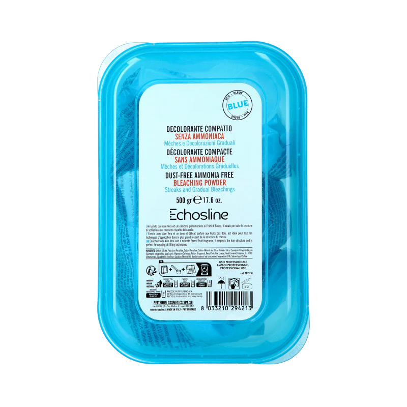 ECHOSLINE DE-COLOR BLUE Rozjaśniacz w proszku bez amoniaku 500 g