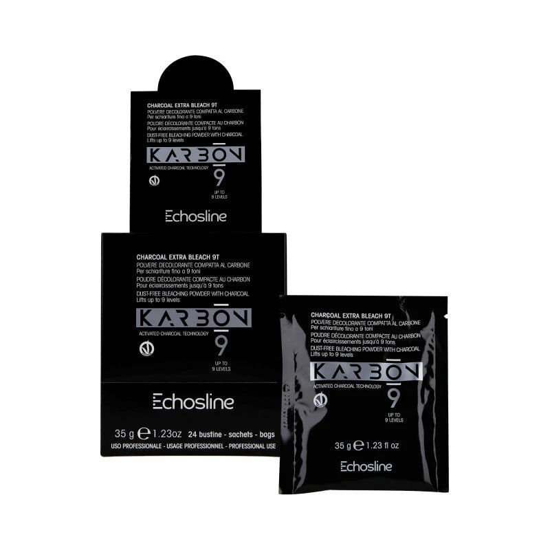 ECHOSLINE KARBON 9 Rozjaśniacz do włosów w saszetkach 24 X 35 g