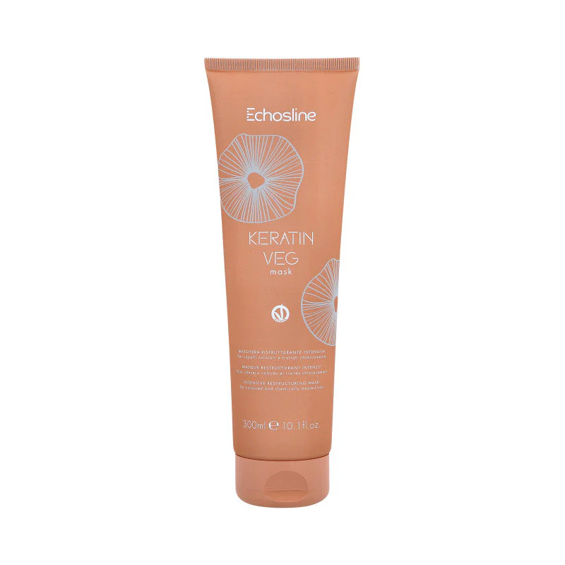ECHOSLINE KERATIN VEG MASK Wegańska restrukturyzująca maska do włosów z keratyną 300 ml