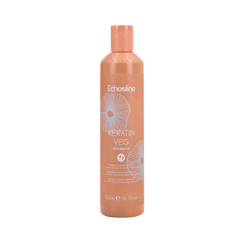 ECHOSLINE KERATIN VEG Wegański odbudowujący szampon z keratyną 300 ml