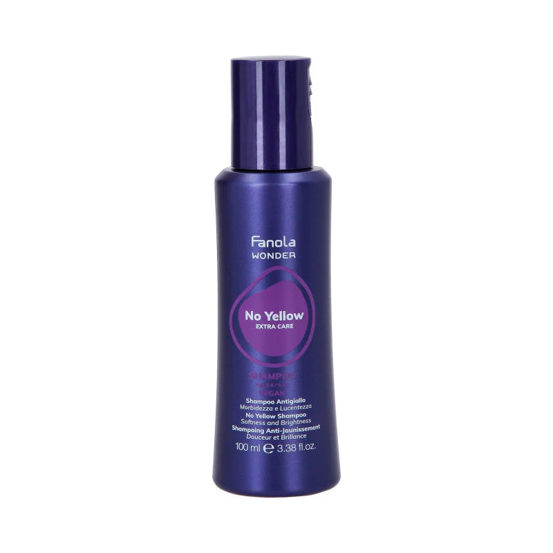 FANOLA WONDER NO YELLOW EXTRA CARE Wegański szampon neutralizujący do włosów blond 100 ml
