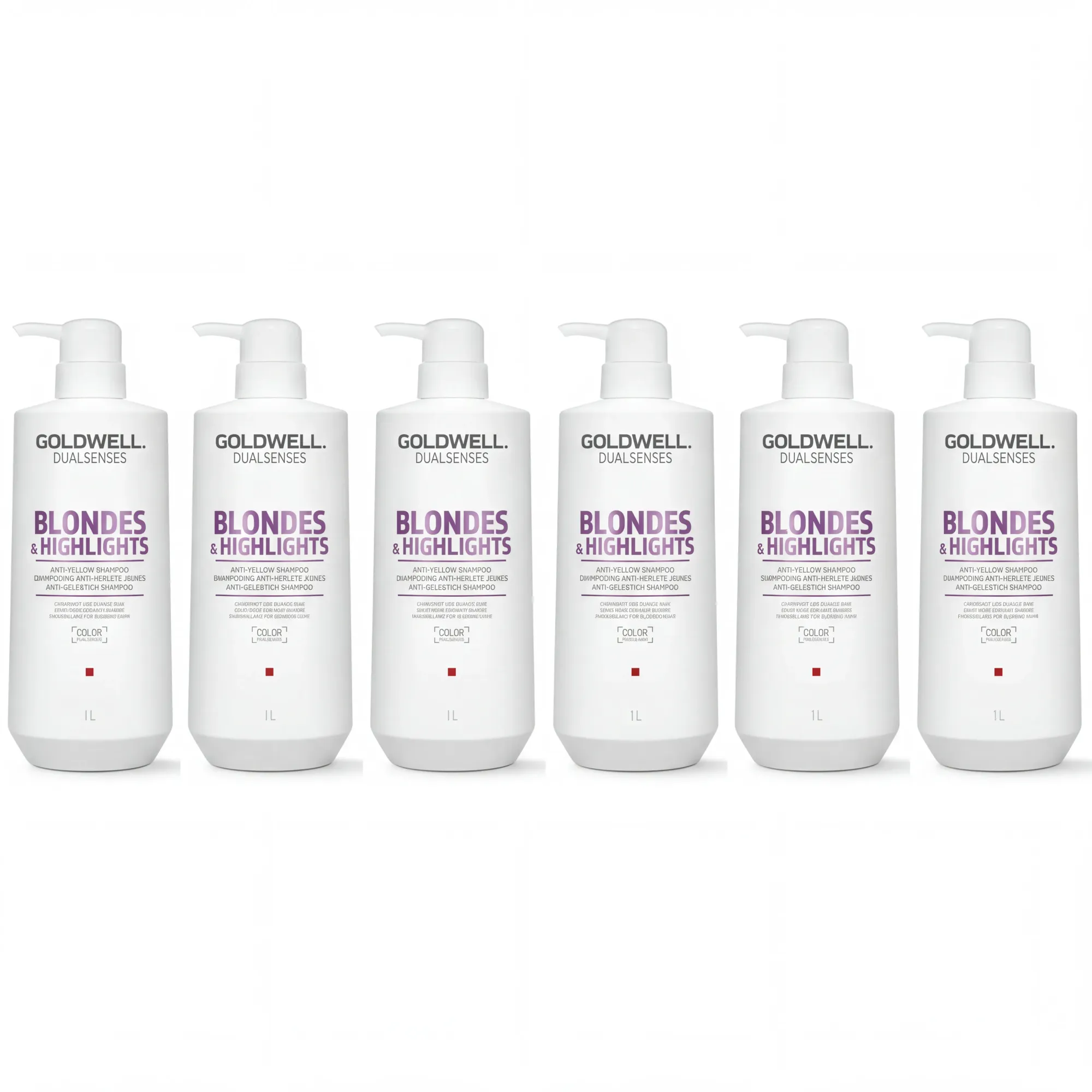 GOLDWELL DUALSENSES BLONDES&HIGHLIGHTS Szampon neutralizujący do włosów blond i z pasemkami 1000ml - MULTIPAKI - Image 2