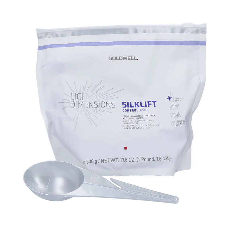 GOLDWELL LIGHT DIAMENSIONS SILKLIFT CONTROL ASH Rozjaśniacz do włosów do 7 tonów 500 g