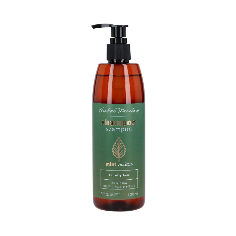 HERBAL MEADOW Szampon do włosów przetłuszczających się z ekstraktem z mięty 400 ml