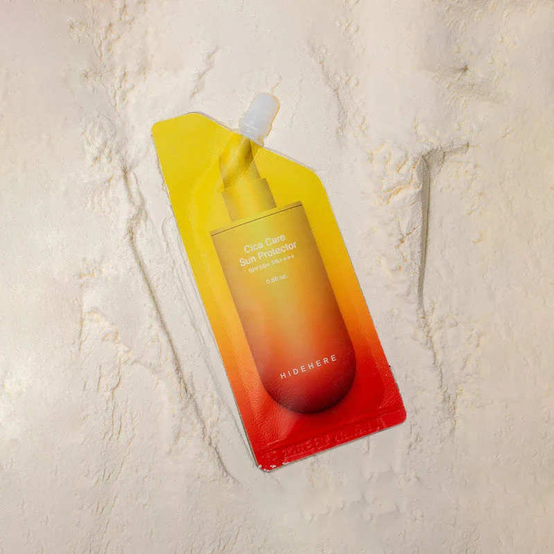 HIDEHERE CICA CARE SUN PROTECTOR Ochronny Krem Przeciwsłoneczny SPF50+ z wąkrotą azjatycką 25 ml - Image 4