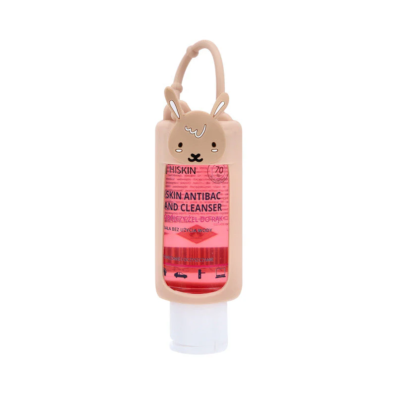 HISKIN ANTIBAC Biobójczy żel do rąk o zapachu malinowym w etui, Królik 75 ml