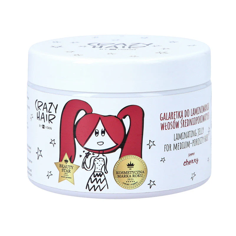 HISKIN CRAZY HAIR JELLY CHERRY Galaretka do laminowania włosów średnioporowatych 300 ml
