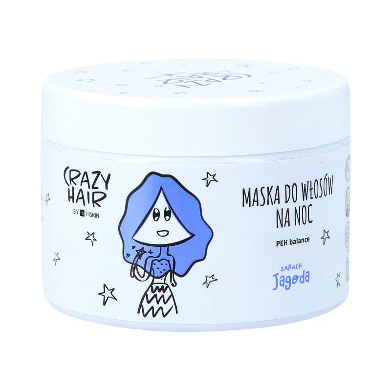 HISKIN CRAZY HAIR Maska do włosów na noc PEH o zapachu jagody 300 ml