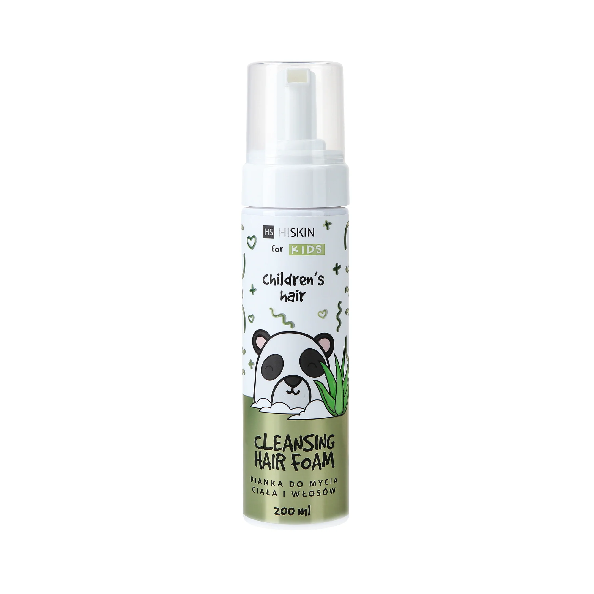 HISKIN KIDS CLEANSING HAIR FOAM Pianka z aloesem do mycia ciała i włosków 200 ml
